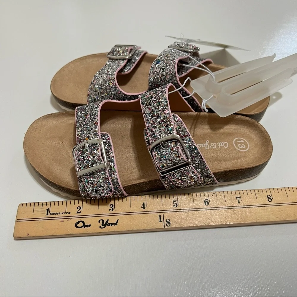 NWT Cat & Jack Kids Drew Footbed Sandal- Size 13